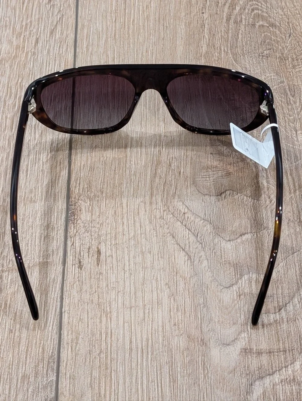 $465 Mens Authentic TOM FORD 58mm Pilot Sunglasses Dark Havana/Gradient Smoke